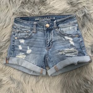 American Eagle jean midi shorts